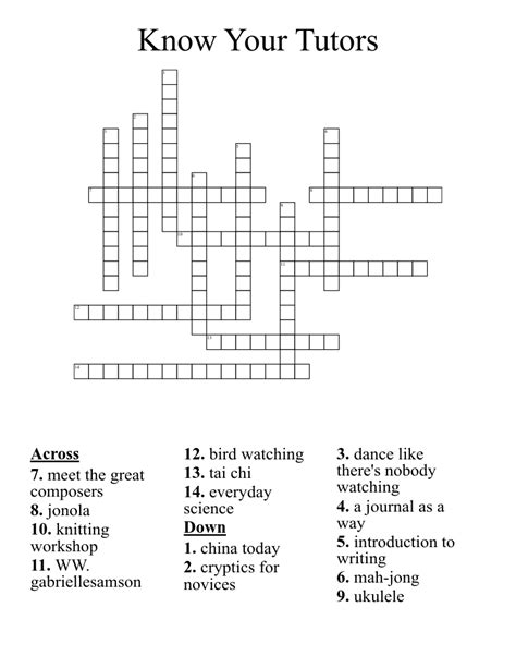 tutors crossword clue|Iba pa.